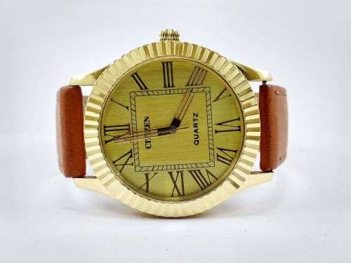 RARE VINTAGE MEN'S CITIZEN QUARTZ 42MM JAPAN MADE WRIST WATCH FOR GENTS WEAR