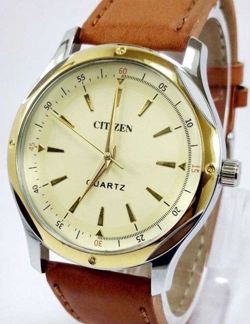 RARE VINTAGE MEN'S CITIZEN QUARTZ 42MM JAPAN MADE WRIST WATCH FOR GENTS WEAR
