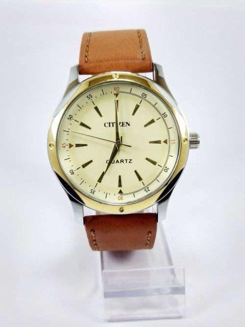RARE VINTAGE MEN'S CITIZEN QUARTZ 42MM JAPAN MADE WRIST WATCH FOR GENTS WEAR