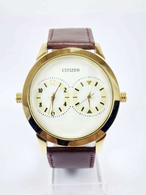 RARE VINTAGE MEN'S CITIZEN QUARTZ 42MM JAPAN MADE WRIST WATCH FOR GENTS WEAR