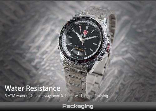 GENUINE Shark Fashion Mens LED Digital Quartz Military Sport Watch