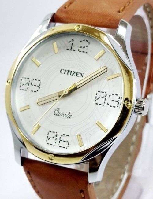 RARE VINTAGE MEN'S CITIZEN QUARTZ 42MM JAPAN MADE WRIST WATCH FOR GENTS WEAR