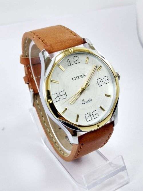 RARE VINTAGE MEN'S CITIZEN QUARTZ 42MM JAPAN MADE WRIST WATCH FOR GENTS WEAR