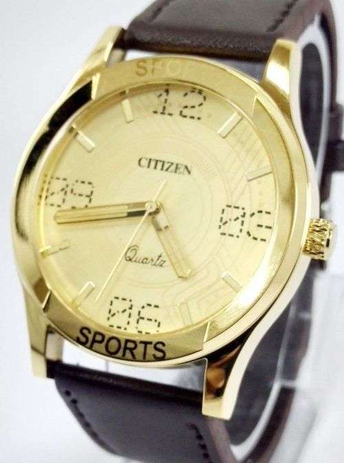 RARE VINTAGE MEN'S CITIZEN QUARTZ 42MM JAPAN MADE WRIST WATCH FOR GENTS WEAR