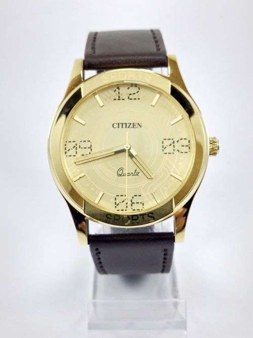 RARE VINTAGE MEN'S CITIZEN QUARTZ 42MM JAPAN MADE WRIST WATCH FOR GENTS WEAR