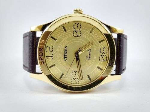RARE VINTAGE MEN'S CITIZEN QUARTZ 42MM JAPAN MADE WRIST WATCH FOR GENTS WEAR