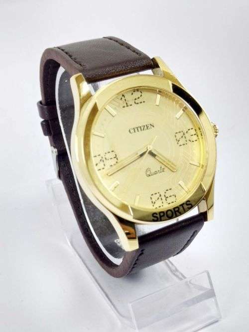 RARE VINTAGE MEN'S CITIZEN QUARTZ 42MM JAPAN MADE WRIST WATCH FOR GENTS WEAR