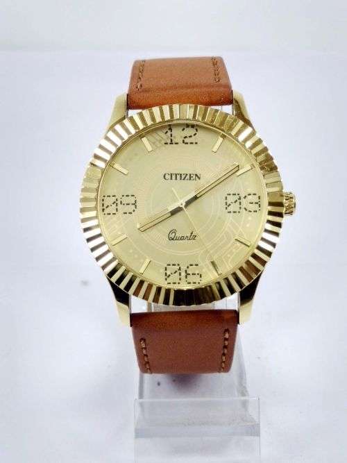 RARE VINTAGE MEN'S CITIZEN QUARTZ 42MM JAPAN MADE WRIST WATCH FOR GENTS WEAR