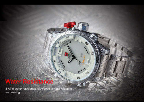 GENUINE Shark Fashion Mens LED Digital Quartz Military Sport Watch Ref26