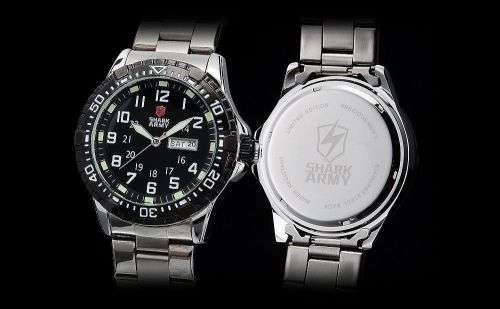 GENUINE Shark Fashion Mens Quartz Military Sport Watch
