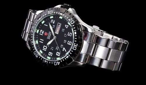 GENUINE Shark Fashion Mens Quartz Military Sport Watch