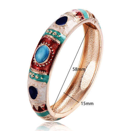 Gold Plated Cubic Zirconia Punk Womens Charm Party Bangles