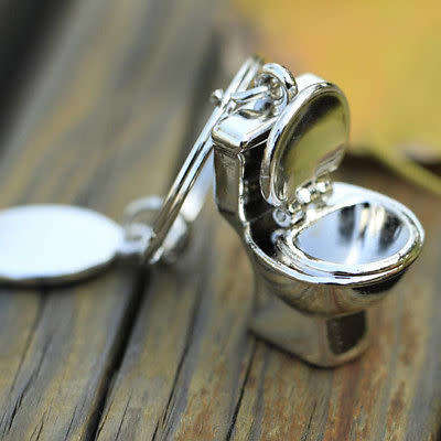 Cute Toilet Pendant Key Chain Ring Keychain Keyfob