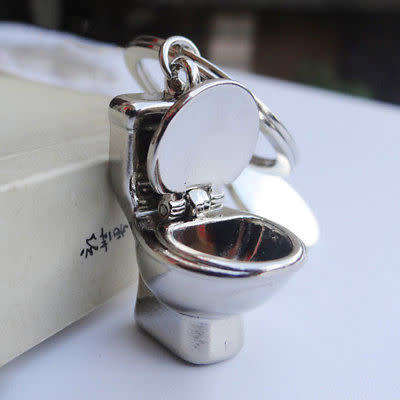 Cute Toilet Pendant Key Chain Ring Keychain Keyfob