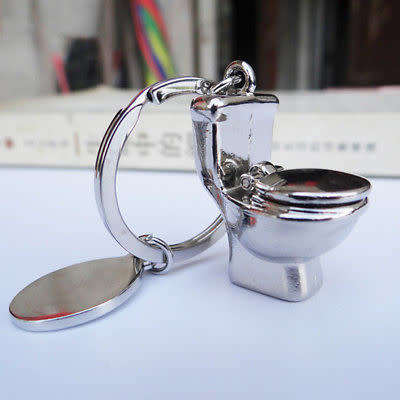 Cute Toilet Pendant Key Chain Ring Keychain Keyfob