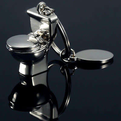 Cute Toilet Pendant Key Chain Ring Keychain Keyfob