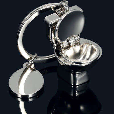 Cute Toilet Pendant Key Chain Ring Keychain Keyfob
