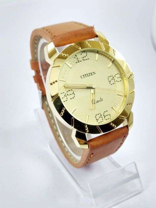 RARE VINTAGE MEN'S CITIZEN QUARTZ 42MM JAPAN MADE WRIST WATCH FOR GENTS WEAR