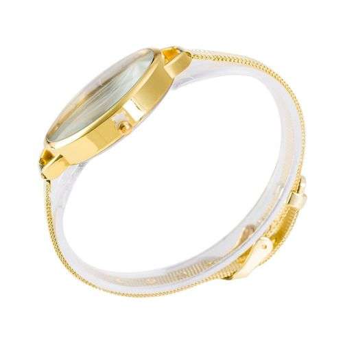 Golden Bracelet Bangle Slim Band Wrist Watch