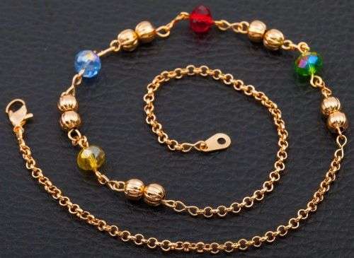 Red Crystal Rhinestone Silver Chain Pendant Necklace