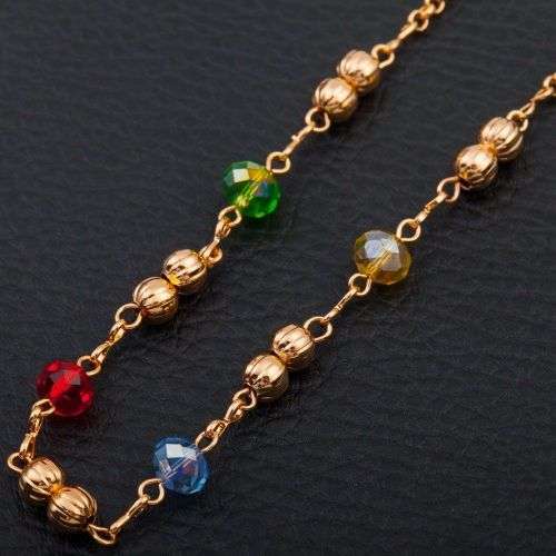 Red Crystal Rhinestone Silver Chain Pendant Necklace