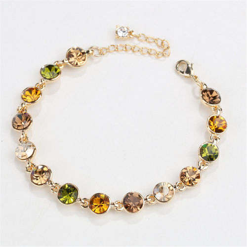 Multi Color Swarovski Crystal Elements Tennis Bracelet