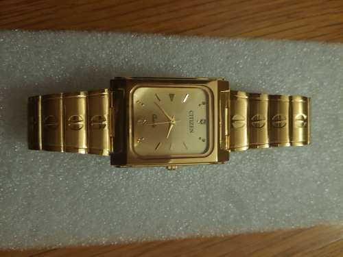 RARE VINTAGE MEN'S CITIZEN QUARTZ 33MM JAPAN MADE WRIST WATCH FOR GENTS WEAR