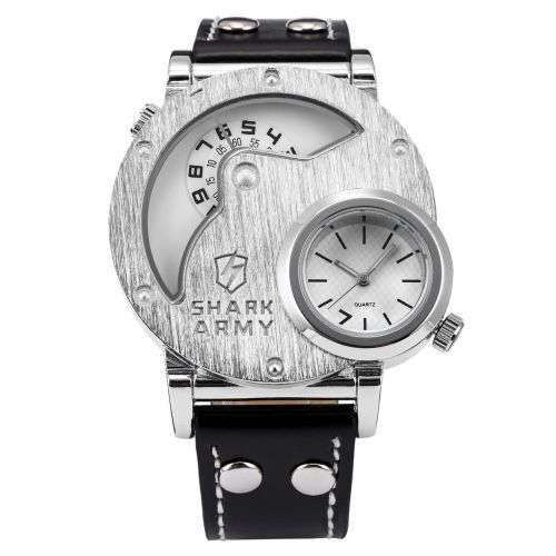 Shark Army Oversize Dual Time Zone Analog Sport Watch  Ref16
