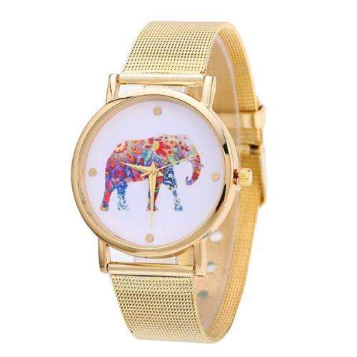 Latest Vogue Elephant Women Watch Gold Stainless Steel