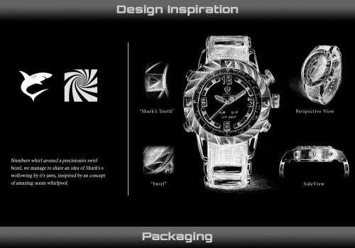 SHARK Men's Black Silicone LED Digital Sport Watch Ref05