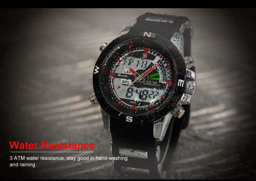 Genuine SHARK Men Red LCD Digital Chronograph Sport Watch  Ref09