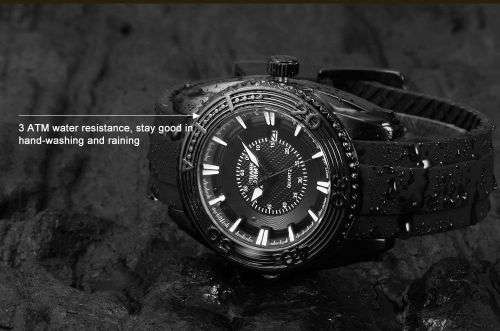 Genuine SHARK ARMY Mens Silicone Band Sport Military Watch  Ref11