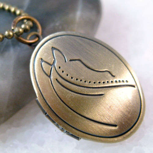 Horse Pony Small Vintage Brass Photo Picture Locket