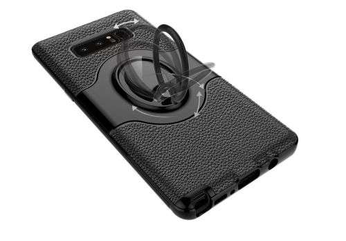 SAMSUNG GALAXY NOTE 8  Hybrid Case Ring Holder Magnetic Cover - SILVER