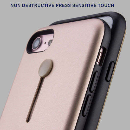 SAMSUNG GALAXY S8 Hybrid Case Kickstand Finger Strap Case Cover - GOLD