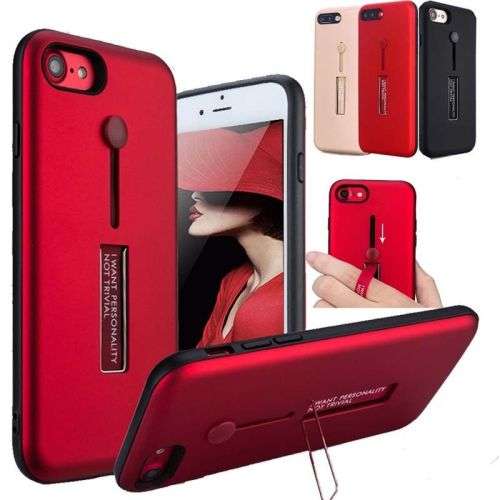 SAMSUNG GALAXY S8 Hybrid Case Kickstand Finger Strap Case Cover - GOLD