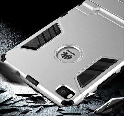 HUAWEI P10 Lite Cover Plus TEMPERED GLASS Hybrid Armor Shockproof Hard Rubber Case Cover - Gray