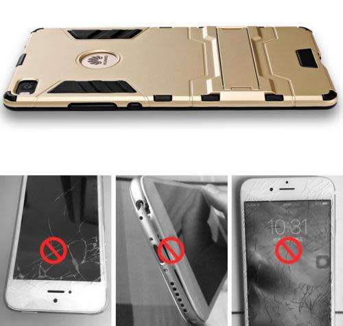 HUAWEI P10 Hybrid Armor Shockproof Hard Rubber Case Cover - GOLD