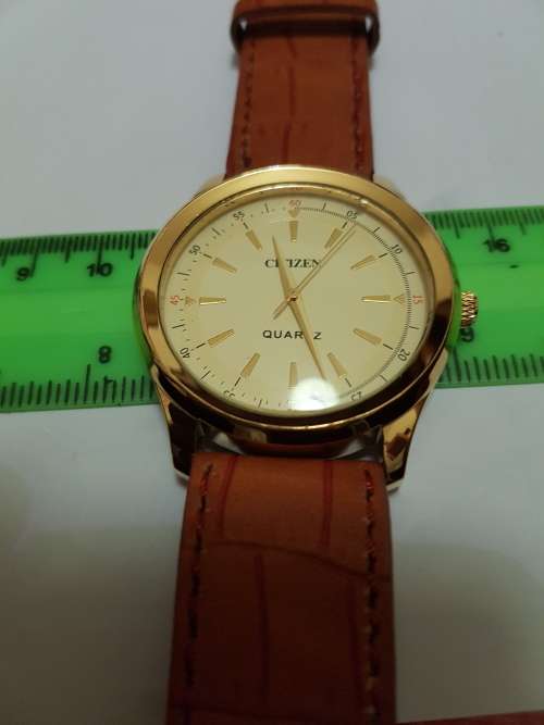 RARE VINTAGE MEN'S CITIZEN QUARTZ 42MM JAPAN MADE WRIST WATCH FOR GENTS WEAR