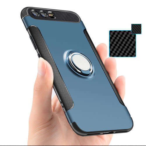 HUAWEI  P10 Lite Luxury Shockproof Hybrid Rubber Hard Cover  - Navy Blue