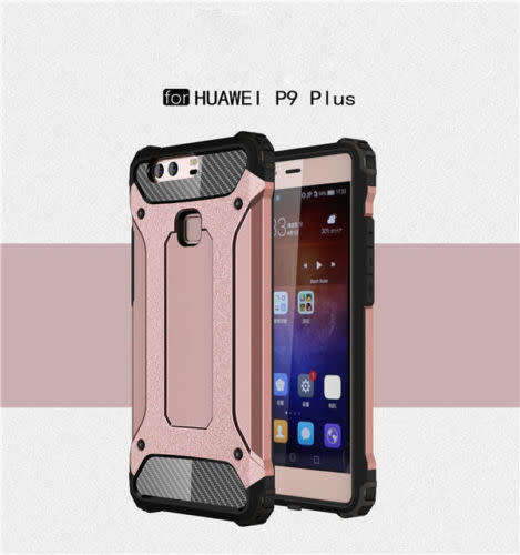 HUAWEI P9 Shockproof Rugged Hybrid Rubber Case Cover - ROSE GOLD