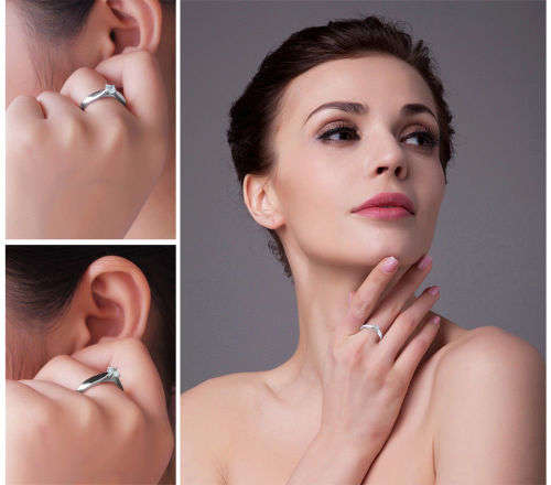 SOLID STERLING SILVER  Cubic Zirconia  Ring 925 Sterling Silver Sz 6