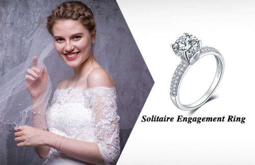 925 Solid Sterling Silver 1.9ct Cubic Zirconia Solitaire Engagement Ring  - Ring Size 7