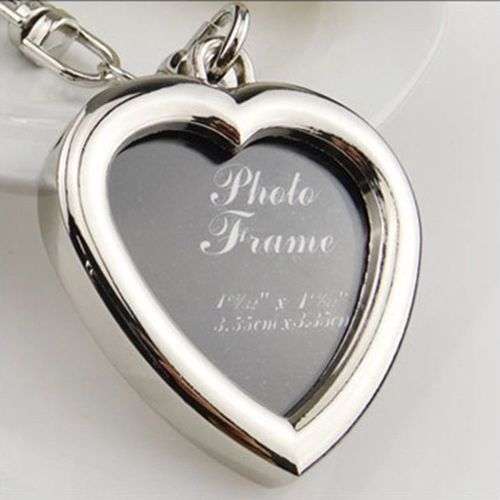 Memory Insert Heart Shaped Photo Frame Pendant Key chain