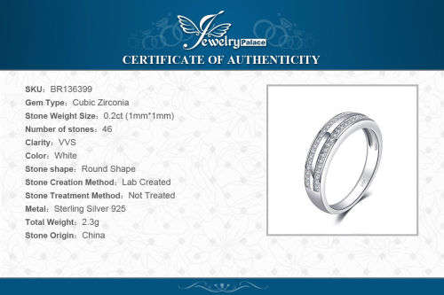 925 Solid Sterling Silver Cubic Zirconia Anniversary Wedding Band  - Ring Size 8