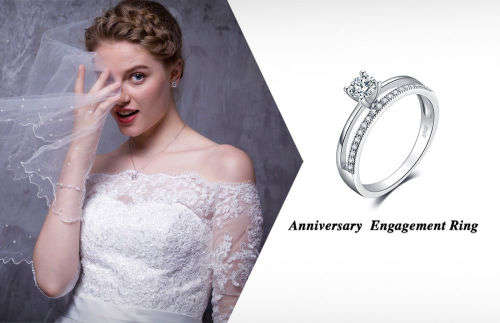 925 Solid Sterling Silver Cubic Zirconia Wedding Ring   - Ring Size 6