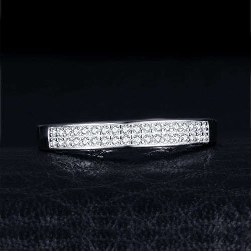 925 Solid Sterling Cubic Zirconia Anniversary Wedding Eternity Ring - Size 7