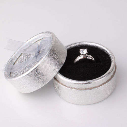 18k white gold filled dashing sweet heart white sapphire ring  Sz 9