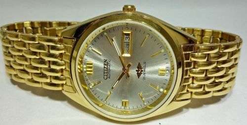 CITIZEN AUTOMATIC JAPAN MEN'S GOLD PLATED WATCH
