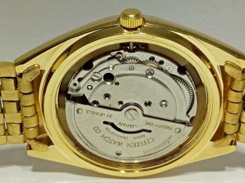 CITIZEN AUTOMATIC JAPAN MEN'S GOLD PLATED WATCH